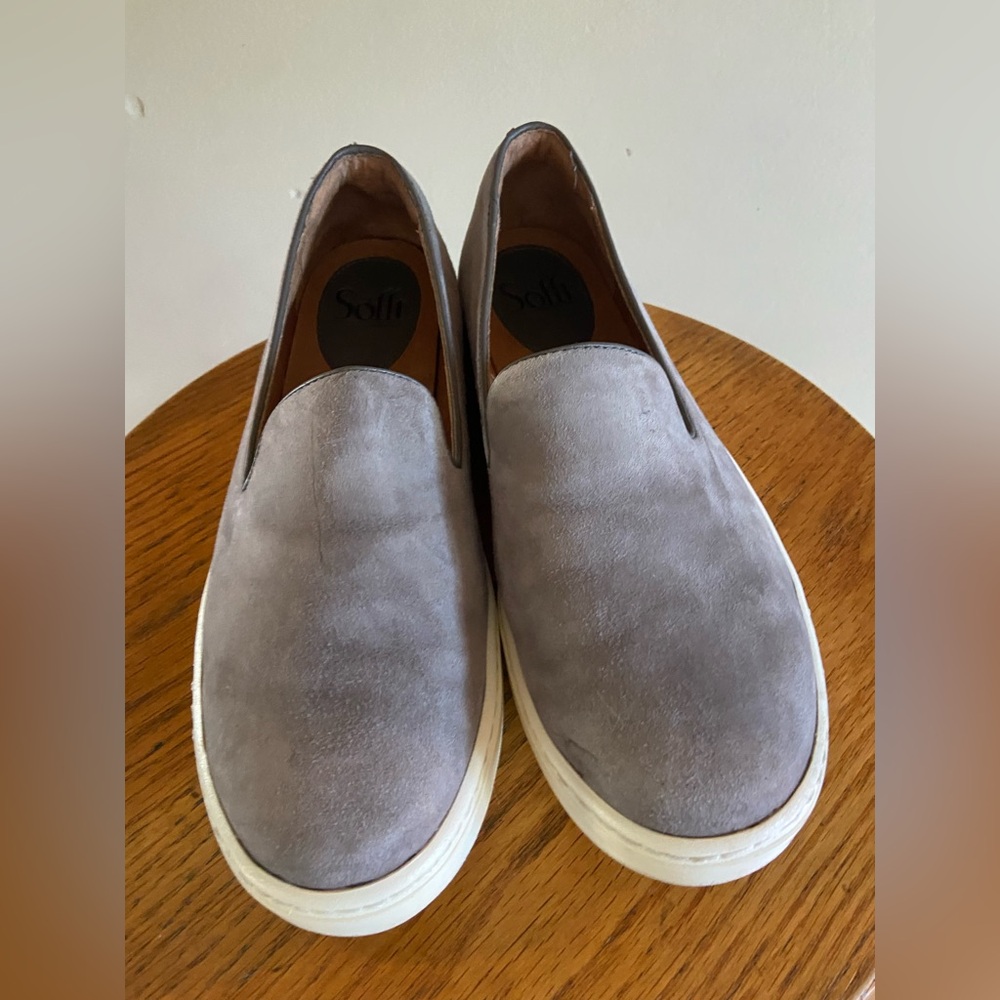 Sofft Gray Suede Slip-On Sneakers | Size 8